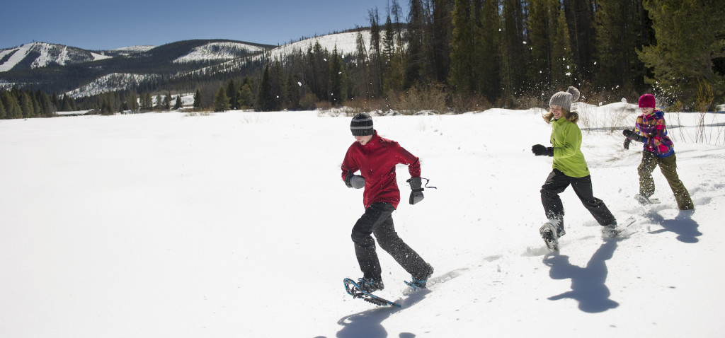 older kids snowshoe